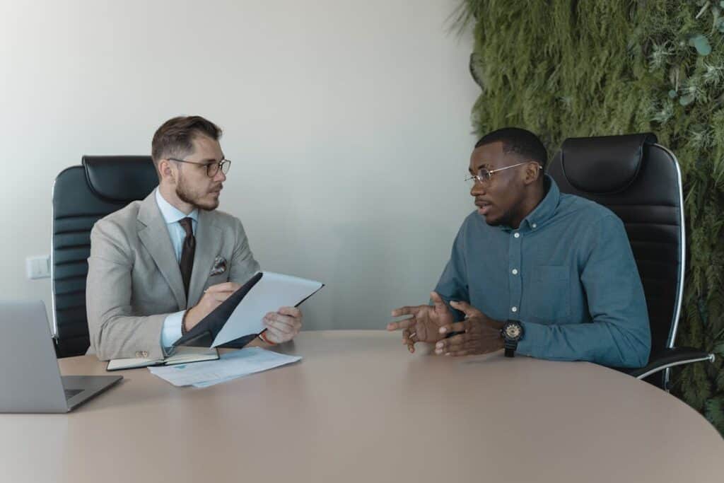 Warehouse management hiring specialist conducting a focused interview unlike general staffing agencies
